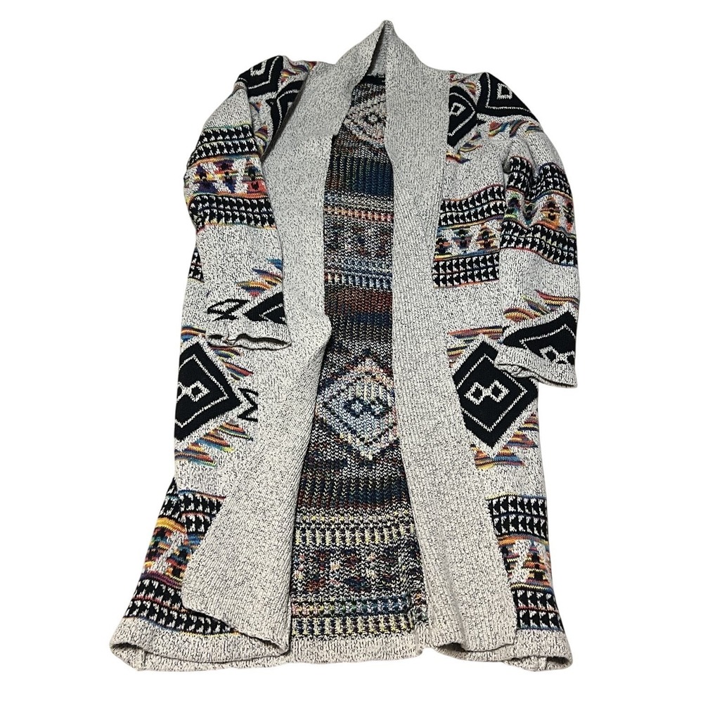 On Blue Women's Sweater Multicolor Open Front Cardigan Size M